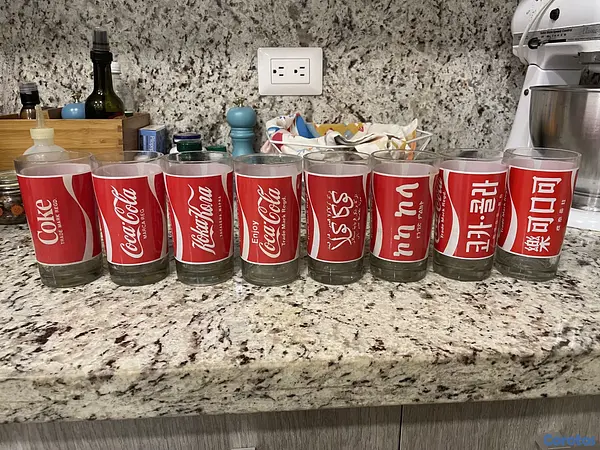cocina - vasos Coca Cola coleccionables, varios países  2