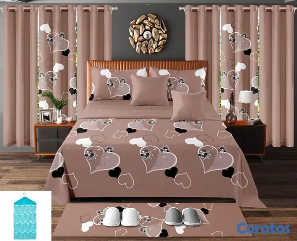 muebles y colchones - juego de sabana 16 piezas para cama de 60 2