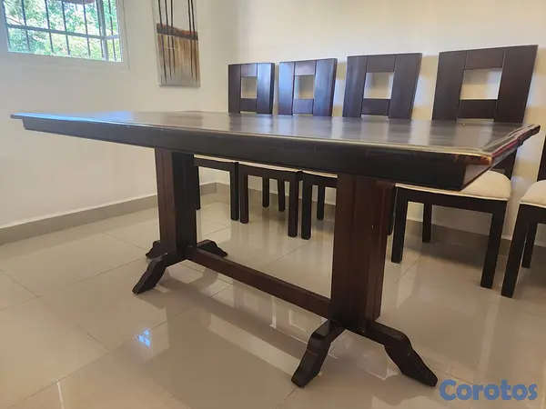 muebles y colchones - Comedor 6 sillas en Caoba Centenaria 4