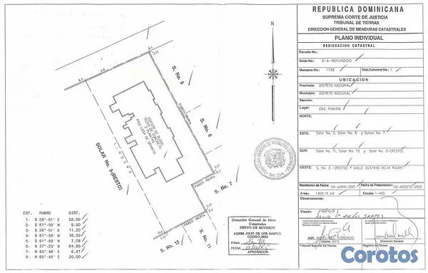 solares y terrenos - En Venta Solar en Piantini para Torre empresarial 2