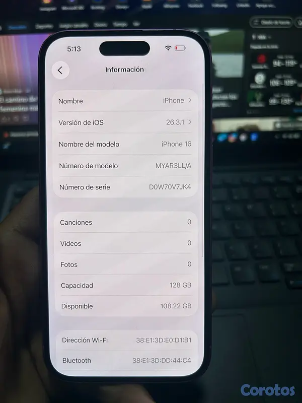 celulares y tabletas - iPhone 16 normal factori  4