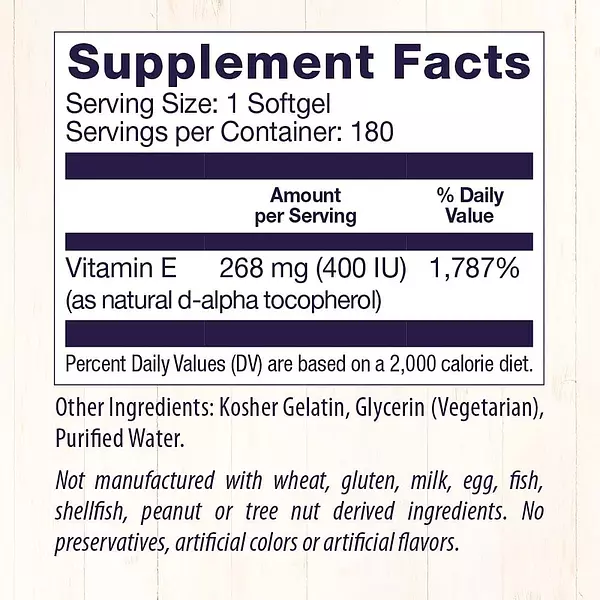 Salud y Equipamiento Médico - Vitamina E 180cap Healthy Original 2