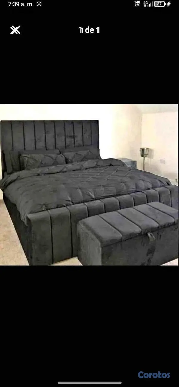 muebles y colchones - un especial de cama tapizada en un súper precio 🧸😍⏰ 6