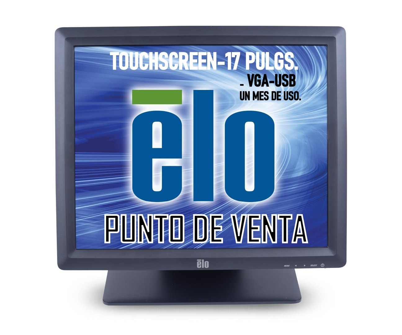 computadoras y laptops - MONITOR TOUCHSCREEN.ELO-1717L-VGA-USB-NEGRO-ALTA RESOLUCION.-NEGRO UN MES DEUSO 0