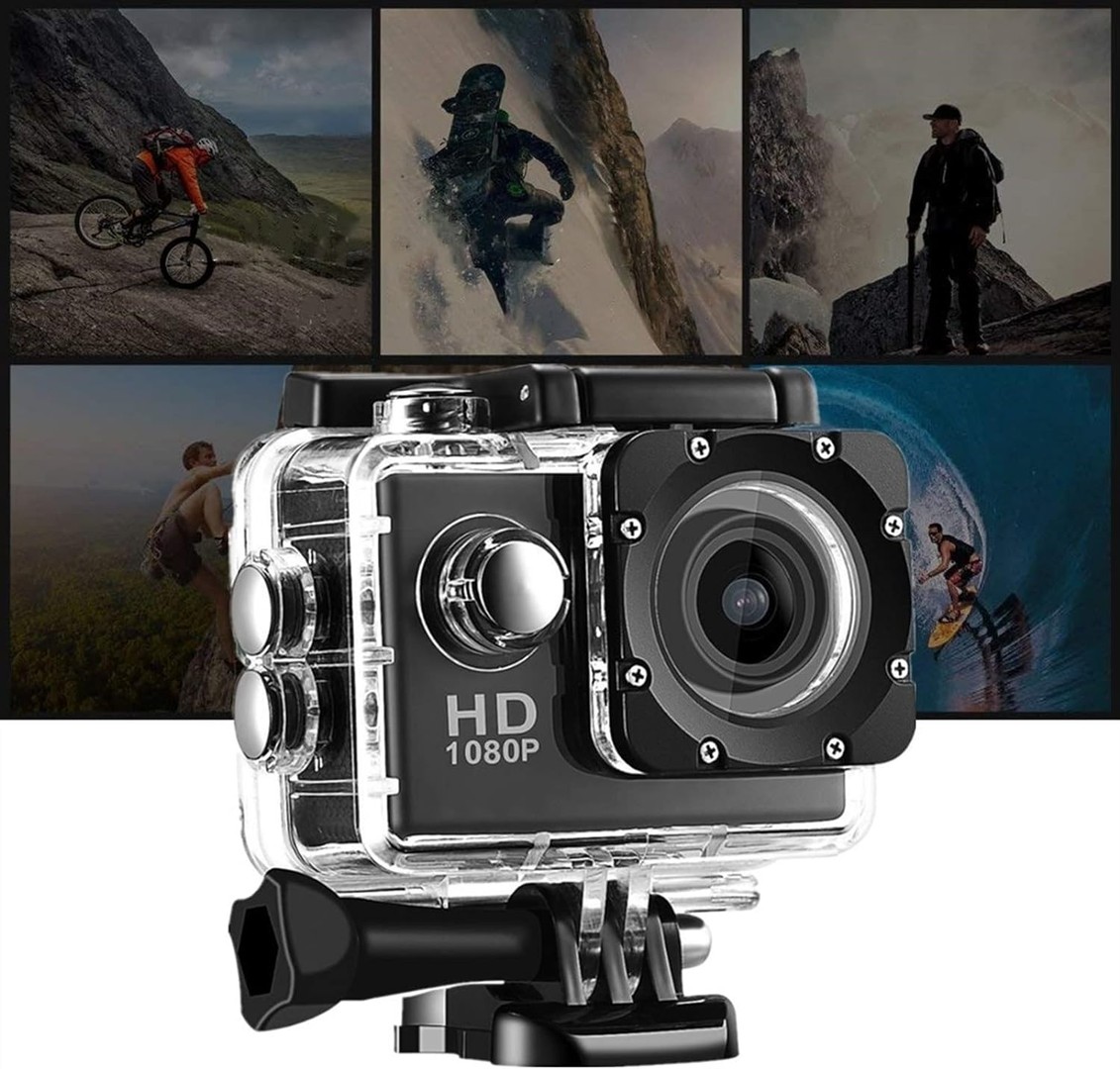 camaras y audio - Cámara Deportiva Full HD 1080P 12MP, Impermeable