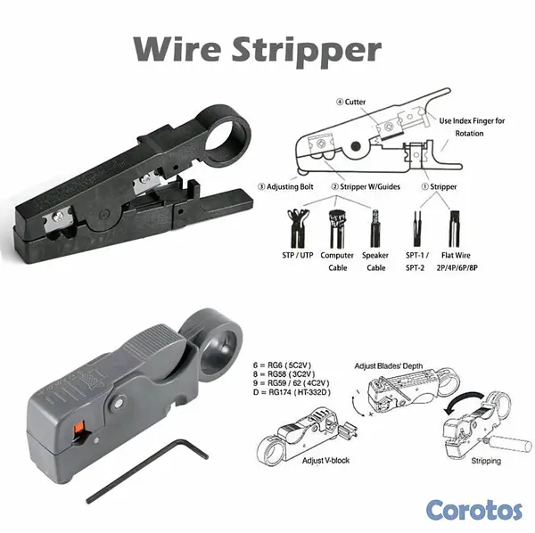 herramientas, jardines y exterior - Juego de herramientas de mantenimiento de reparación de cables 12 en 1,  2