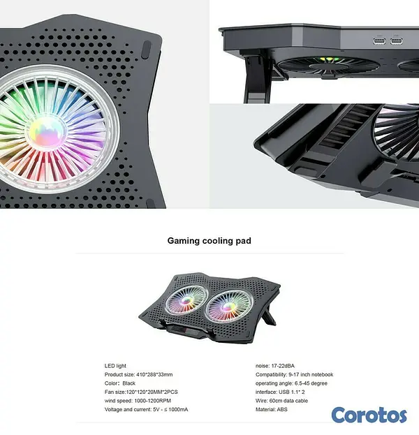 computadoras y laptops - FAN COOLER, 10" hasta 17 pulgadas 2