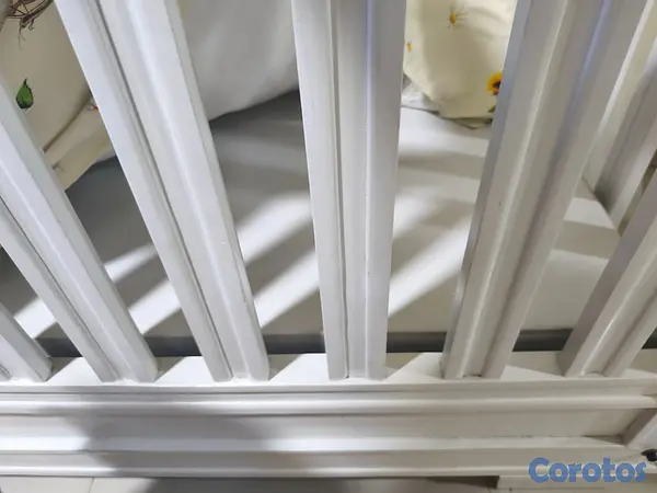 muebles - Cuna de bebe convertible + porta mosquitero+ colchon 5