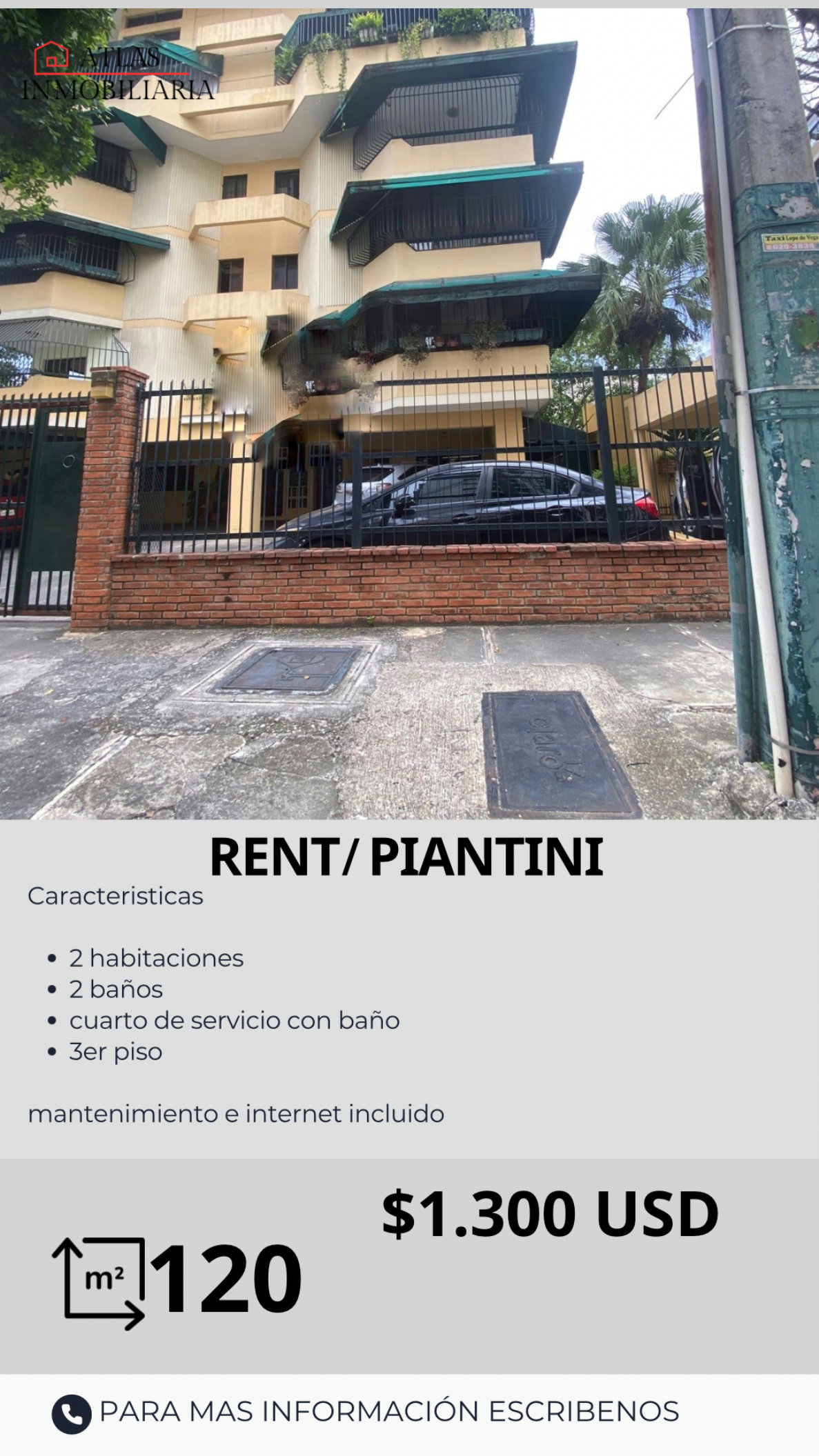 apartamentos - hermoso apartamento en sector exclusivo Piantini. 