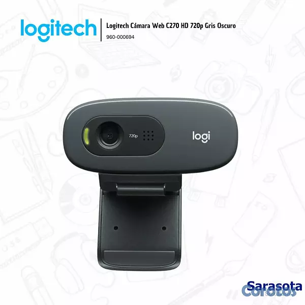 camaras y audio - Logitech Cámara Web C270 HD 720p Gris Oscuro (960- 3