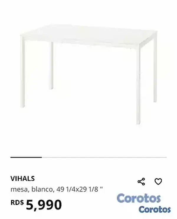 muebles y colchones - Mesa blanca. 5