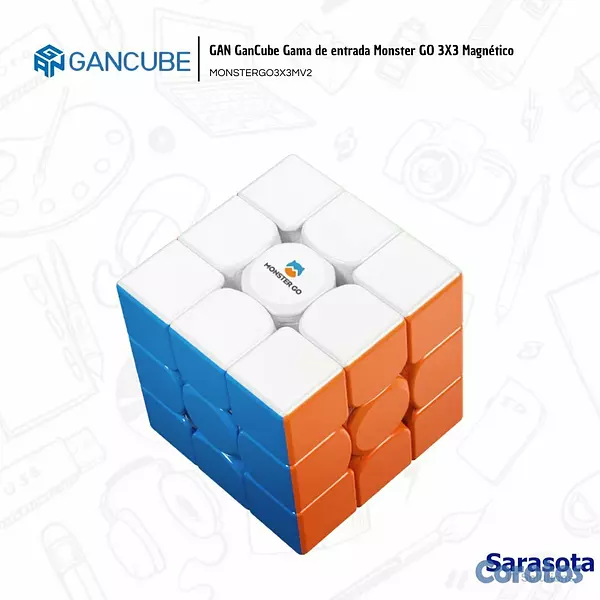 accesorios para electronica - GAN Monster Go Cubo 3X3 Magnético (Principiantes) 2