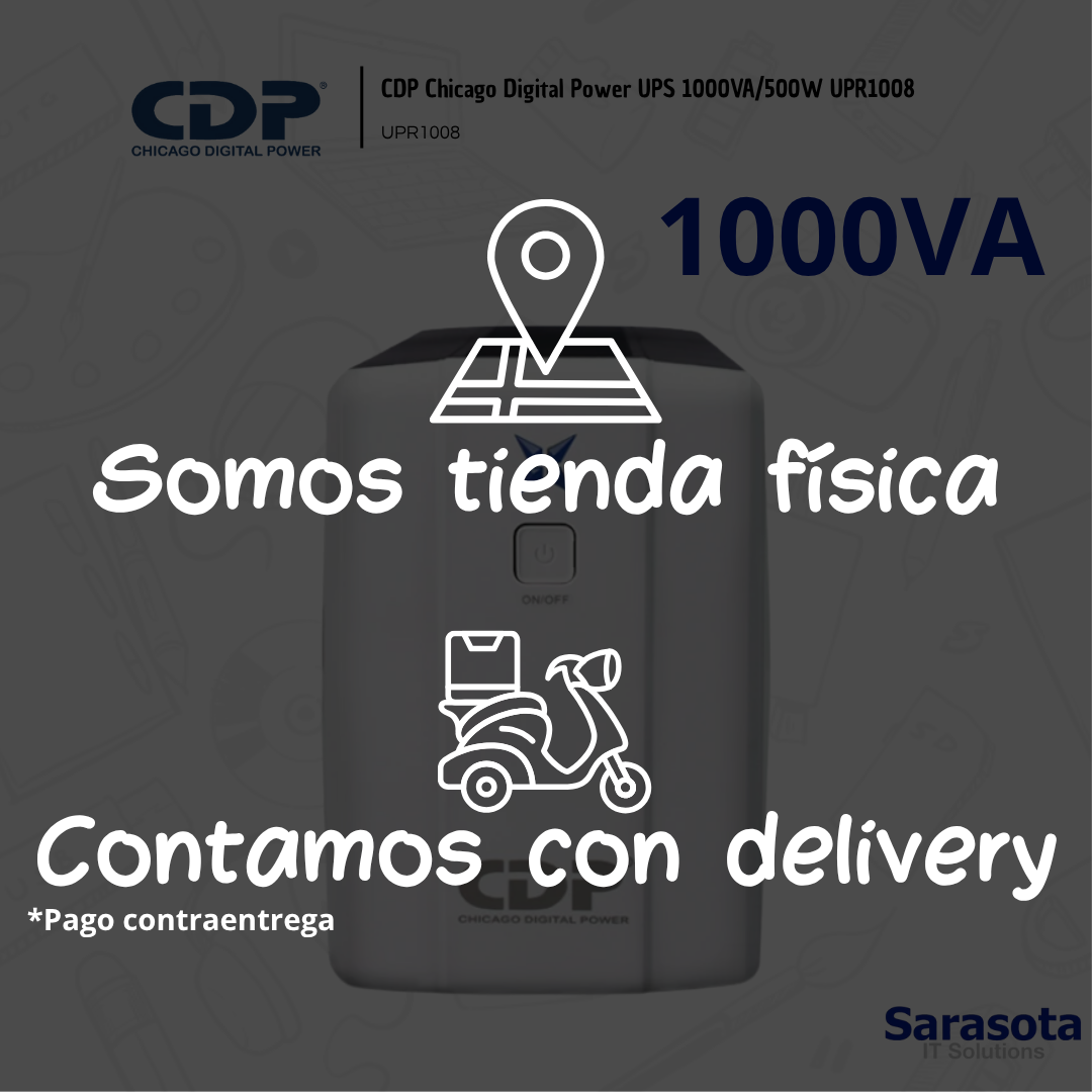 accesorios para electronica - CDP Chicago Digital Power UPS 1000VA/500W UPR1008 1