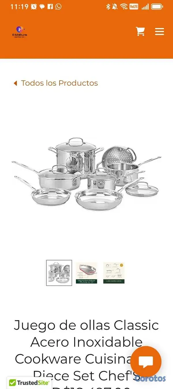 cocina - Juego de ollas y sartenes acero inoxidable 11 piez 2