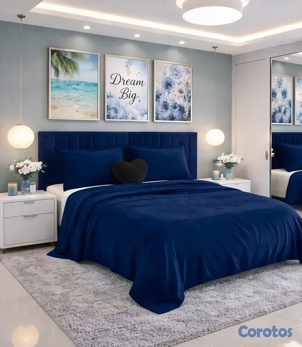 muebles y colchones - juego de frisas suave para cama de 60 
 7