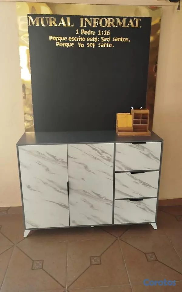decoración y accesorios - *CREDENZA DECORATIVA CON GABETAS*

▪️MATERIAL:*MADERA*

▪️ COLOR: *GRIS* 2