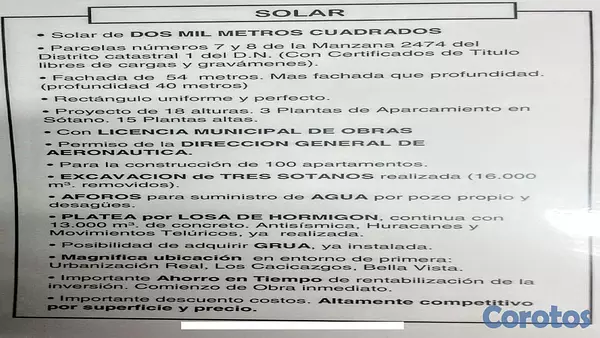 solares y terrenos - En Venta Solar con Proyecto Aprobado en la Urb. Real 7