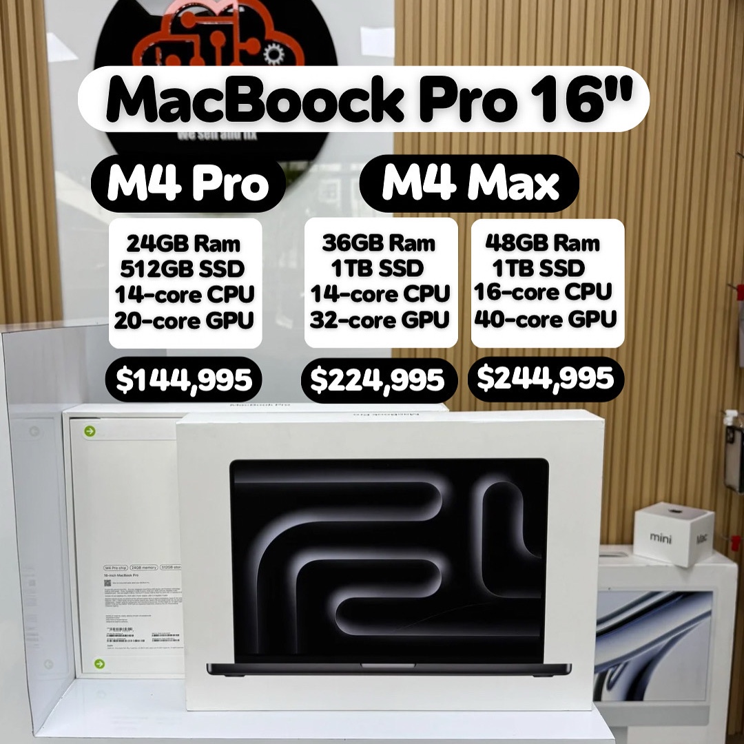 computadoras y laptops - MacBook Pro 16” Chip M4 Max & M4 Pro Nuevas Selladas  0