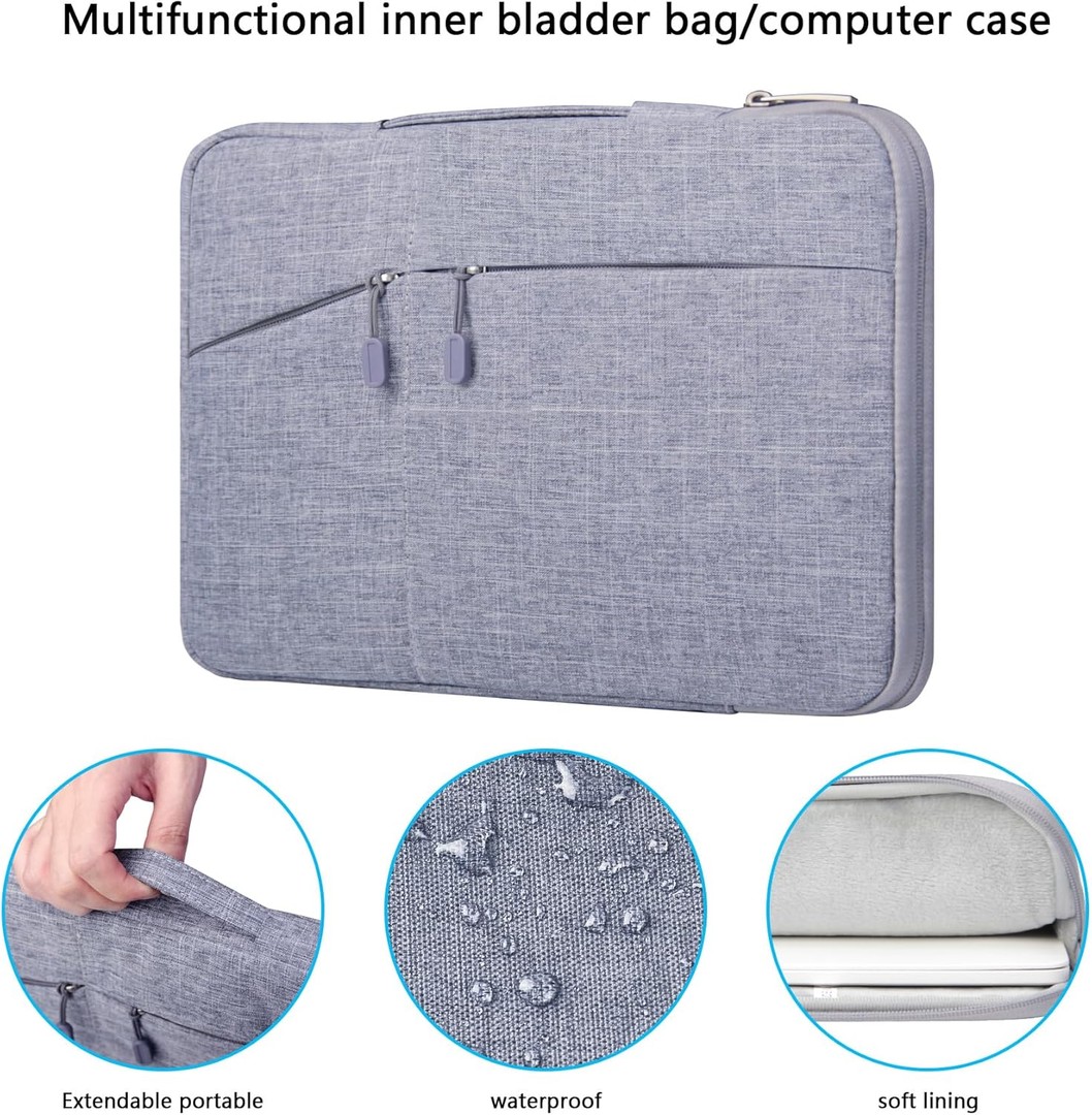 accesorios para electronica - Bolso con correa - Funda con asa - Estuche de transporte para laptop 15.6" 8