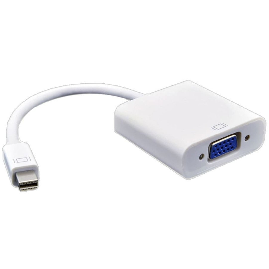 computadoras y laptops - ADAPTADOR CONVERTIDOR MINI DISPLAYPORT A VGA, FUNCIONA CON MACBOOK PRO / AIR 0