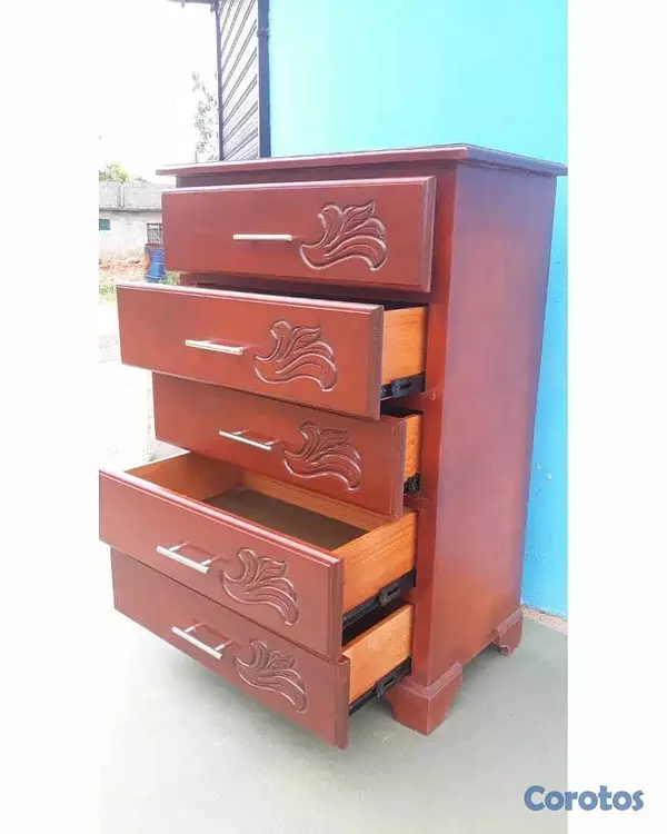 muebles y colchones - Biuro en color caoba  2