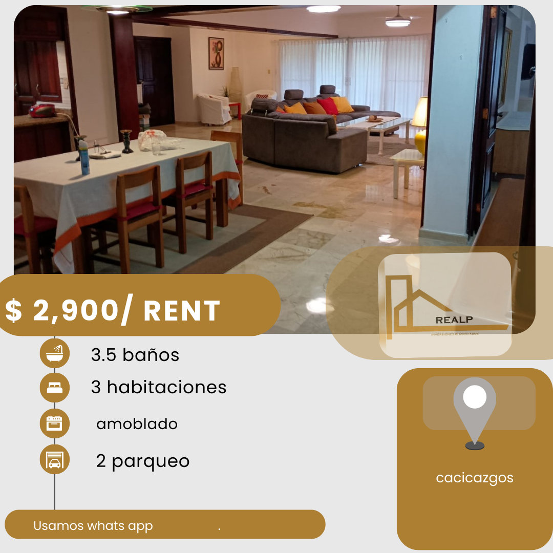 apartamentos - hermoso apartamento en los cacicazgos  0