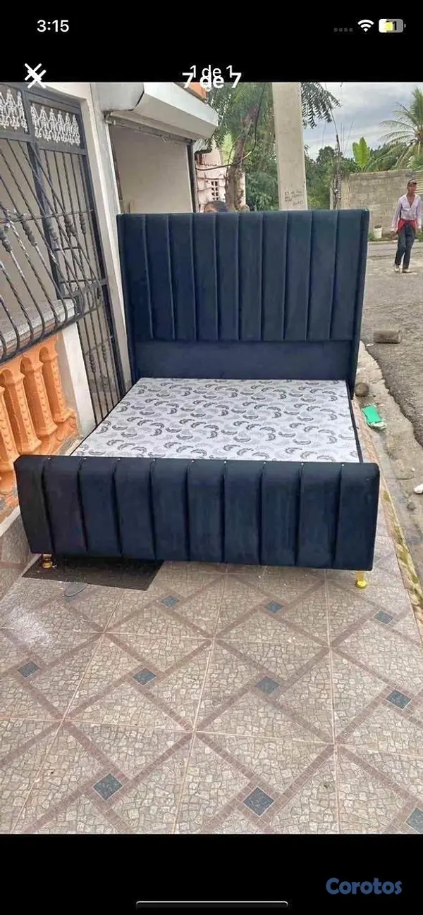 muebles y colchones - un especial de cama tapizada en un súper precio 🧸😍⏰ 8