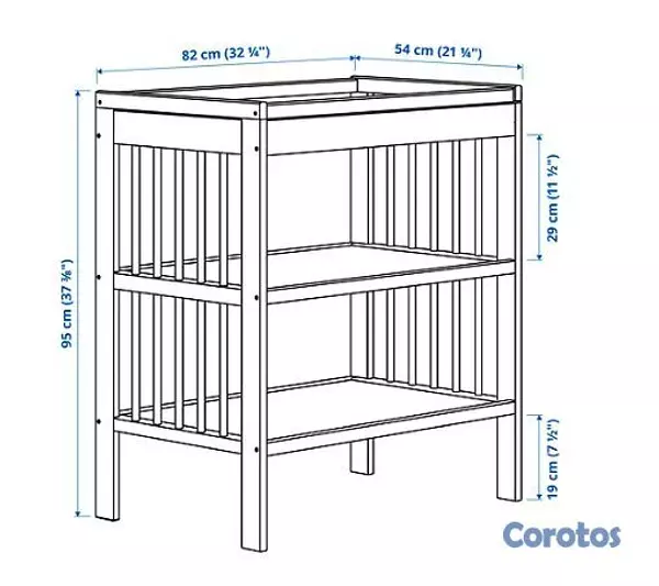 muebles - CUNA Y CAMBIADOR DE IKEA (COMO NUEVO) 2