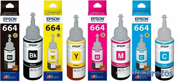 impresoras y scanners - BOTELLA DE TINTA EPSON 664 EN TODOS LOS COLORES   2