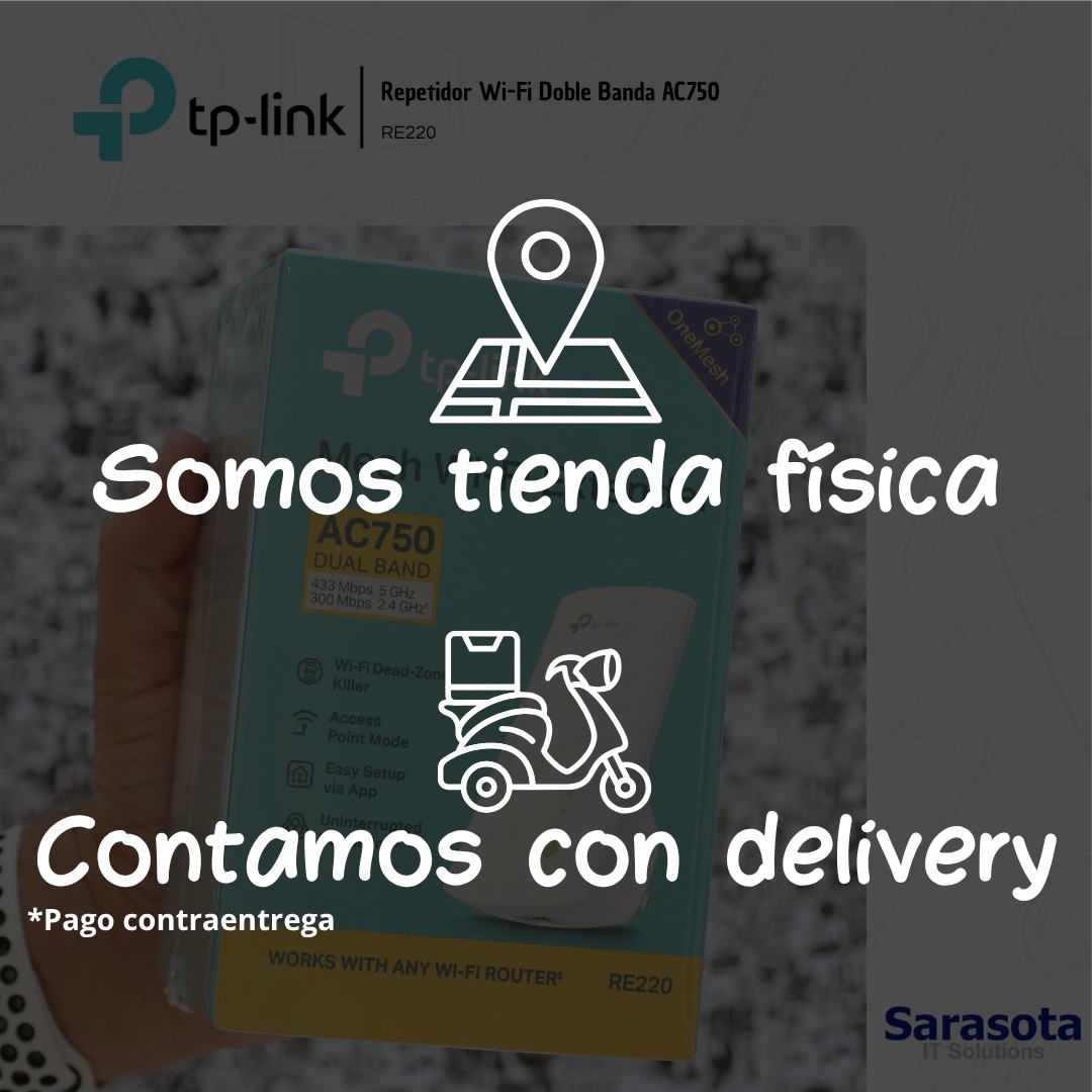 accesorios para electronica -  TP-Link Repetidor RE220 Doble Banda AC750 2