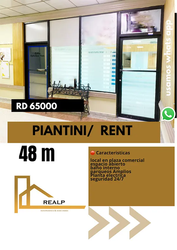 oficinas y locales comerciales - Local céntrico en Piantini 1
