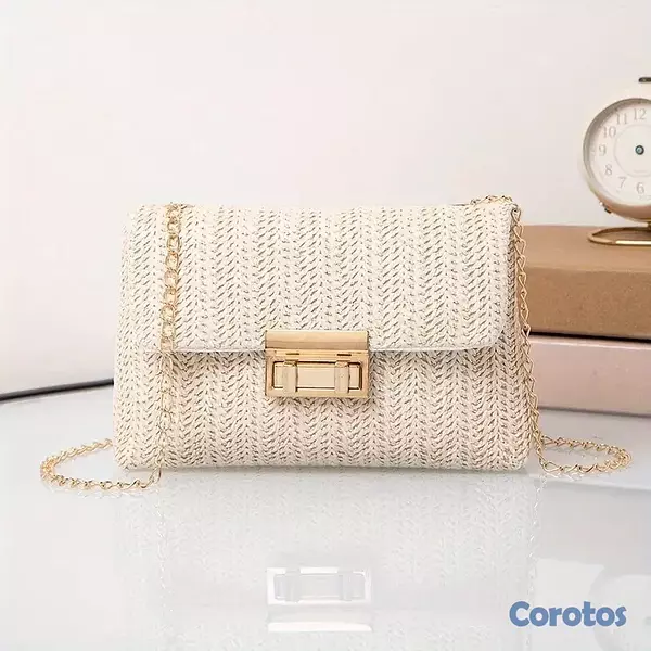 carteras y maletas - Bolsa Tejida Tipo Clutch 2