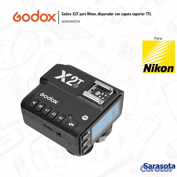accesorios para electronica - Godox Disparador X2T N Nikon 2