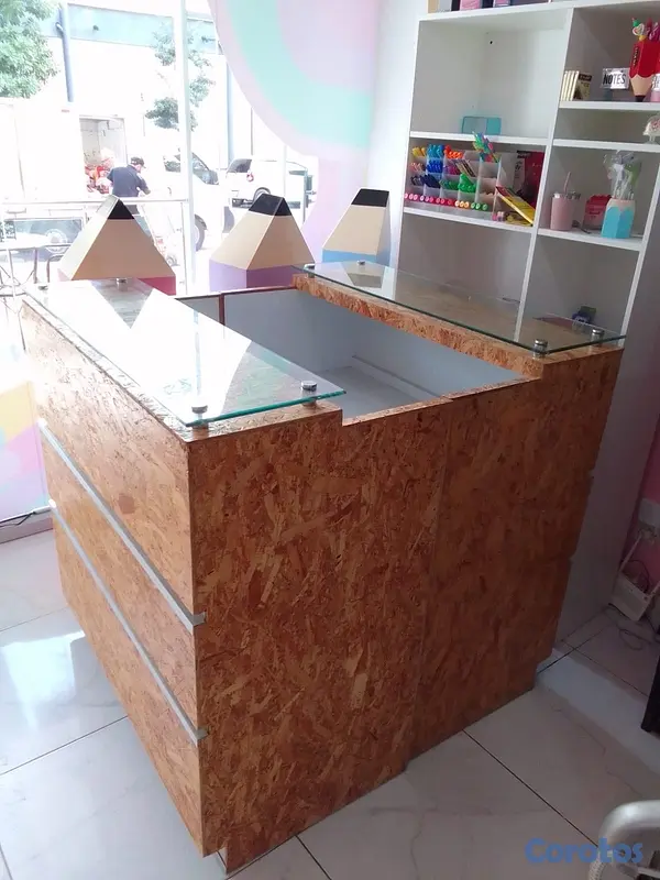 articulos de oficina - counter de madera  2