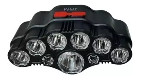 accesorios para electronica - Lampara foco de cabeza con 9 luz led linterna frontal recargable  2