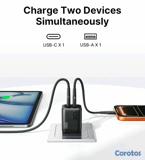 otros electronicos - Cargador 30w Tipo C para iPhone y Android  2