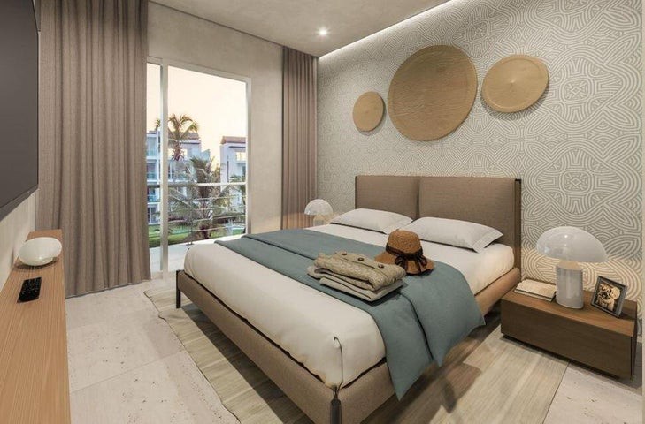 apartamentos - Proyecto en venta Punta Cana #24-1748 un dormitorio, balcón, canchas, piscina. 2
