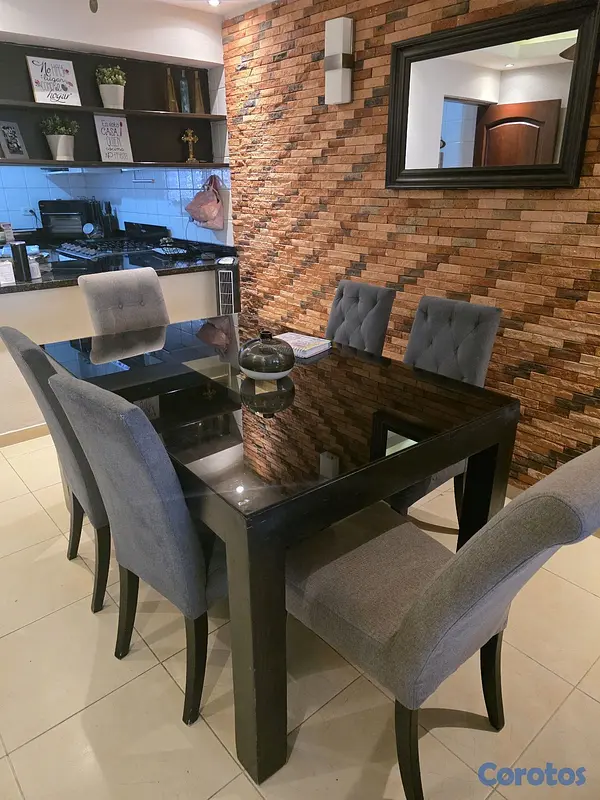 muebles y colchones - Juego de comedor con 6 sillas 6