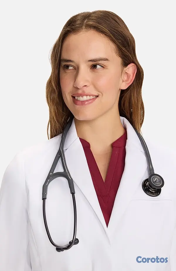 ropa para mujer - Premium Lab Coat by Medelita - Women's Zip Front Over The Knee Lab Coat 36" 6