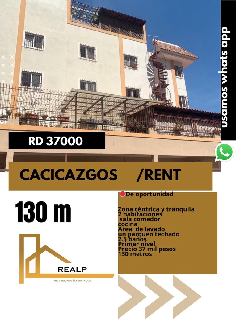 apartamentos - Apto Cacicazgos 2 hab  vacío  0