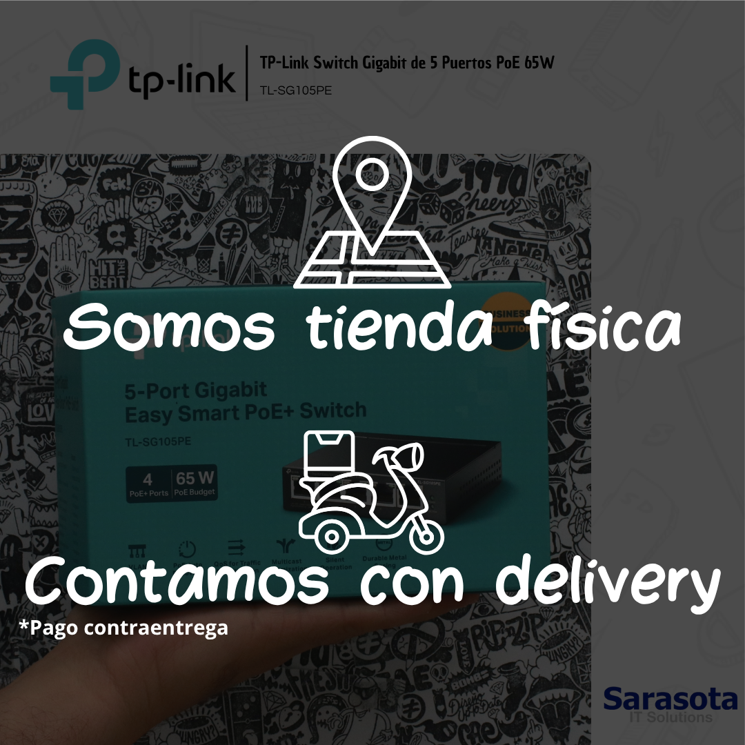 accesorios para electronica - Switch Gigabit de 5 Puertos PoE 65W SG105PE  2