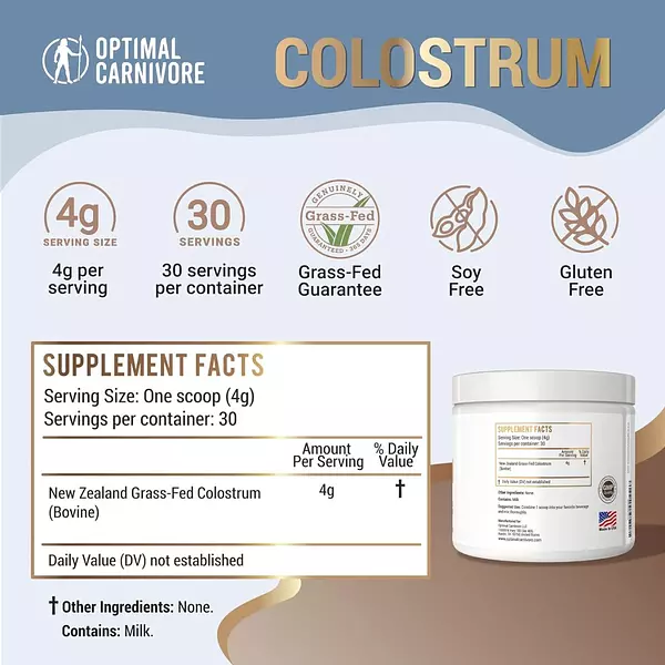 Salud y Equipamiento Médico - Calostro 120g- Optimal Carnivor 2