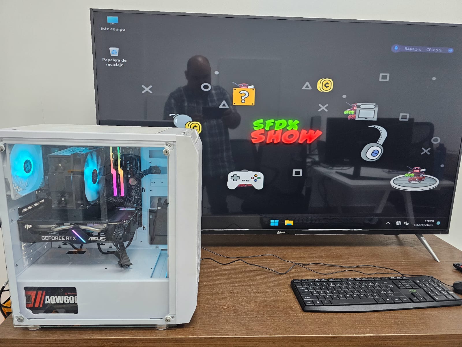 computadoras y laptops - PC GAMER PROCESADOR AMD RYZER 7 5700X, GEFORCE RTX ASUS 6 GB RGB 3