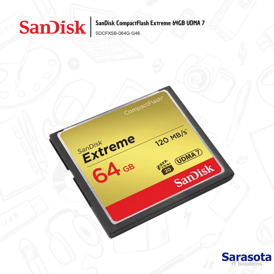 accesorios para electronica - SanDisk CompactFlash Extreme 64GB UDMA 7 2