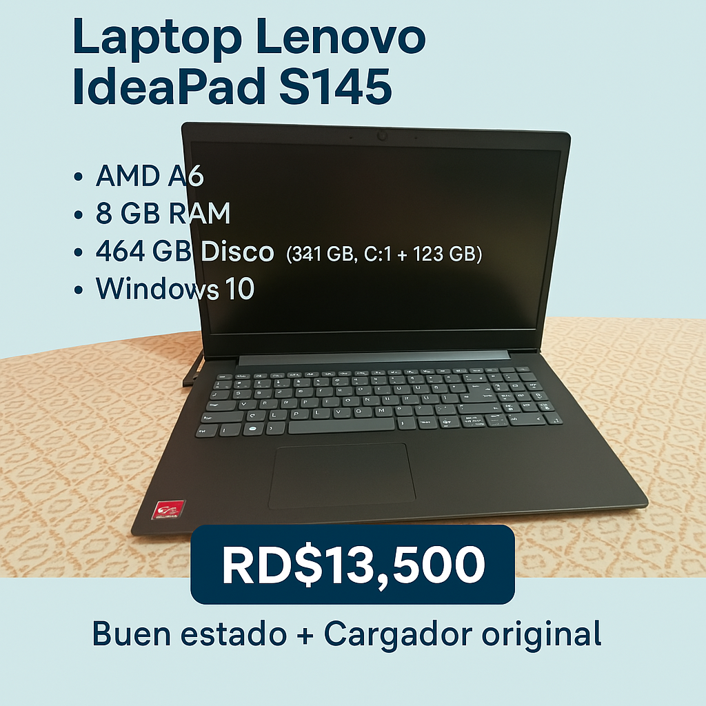 computadoras y laptops - Laptop Lenovo IdeaPad S145 – ¡Lista para trabajar! 0