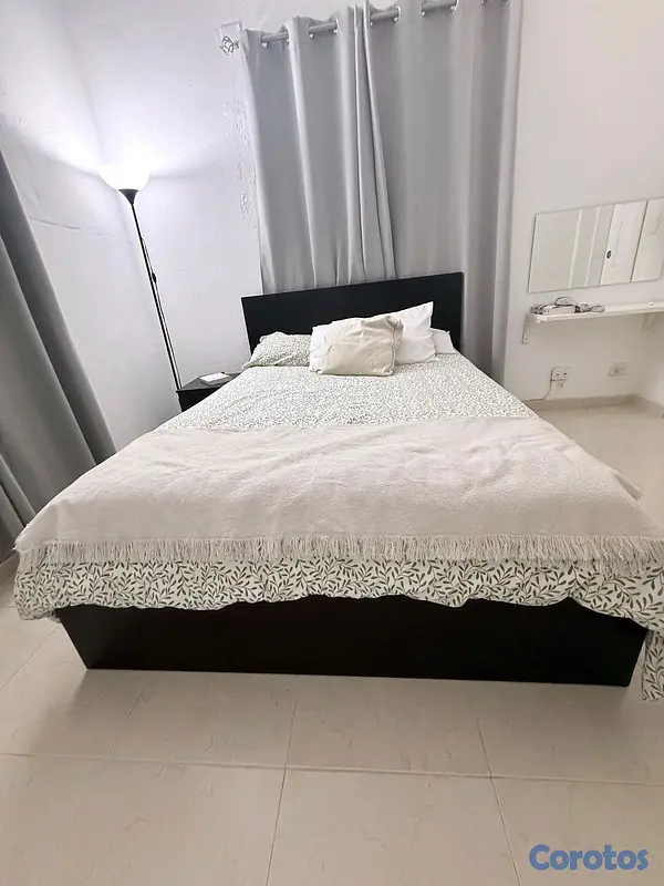 muebles y colchones - Cama Full malm Ikea con Colchon  3