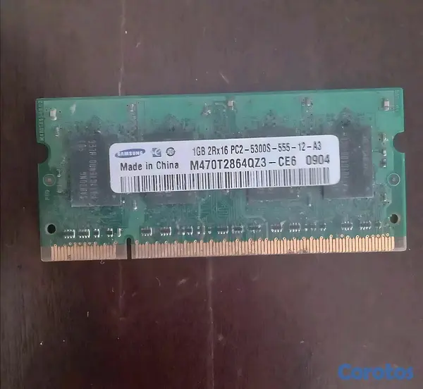 computadoras y laptops - Memoria RAM Samsung 1GB DDR2 SODIMM PC2-5300 para laptop
 3