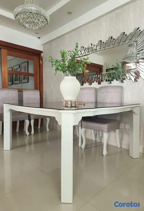 muebles y colchones - Mesa para comedor 8 sillas. 2
