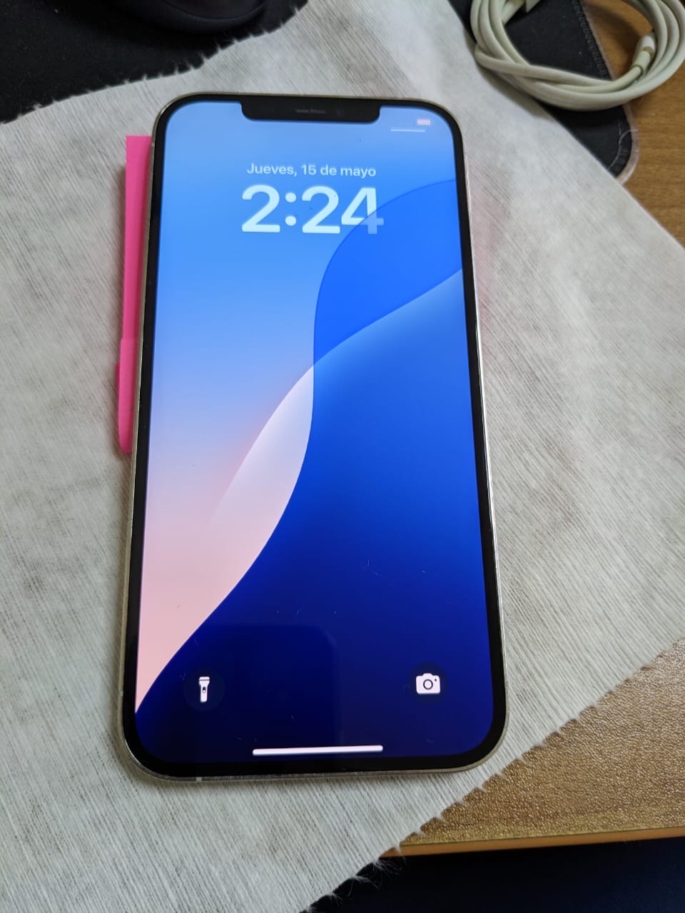 celulares y tabletas - iPhone 12 PRO MAX DE 128GB FACTORY  BATERÍA 81% BLANCO, DETALLES DE USO, 100% 0