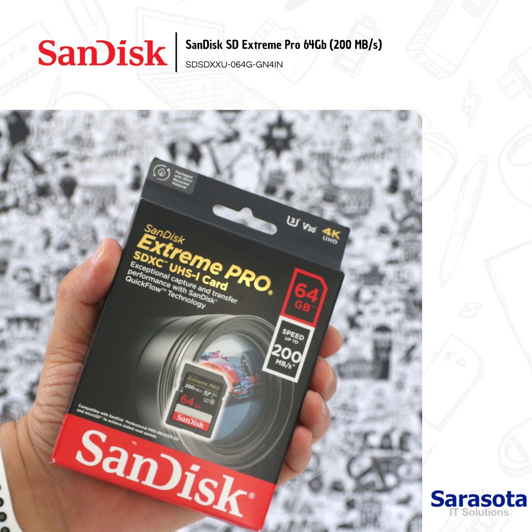 accesorios para electronica - Memoria SD 64Gb SanDisk Extreme Pro (200 MB/s) 0